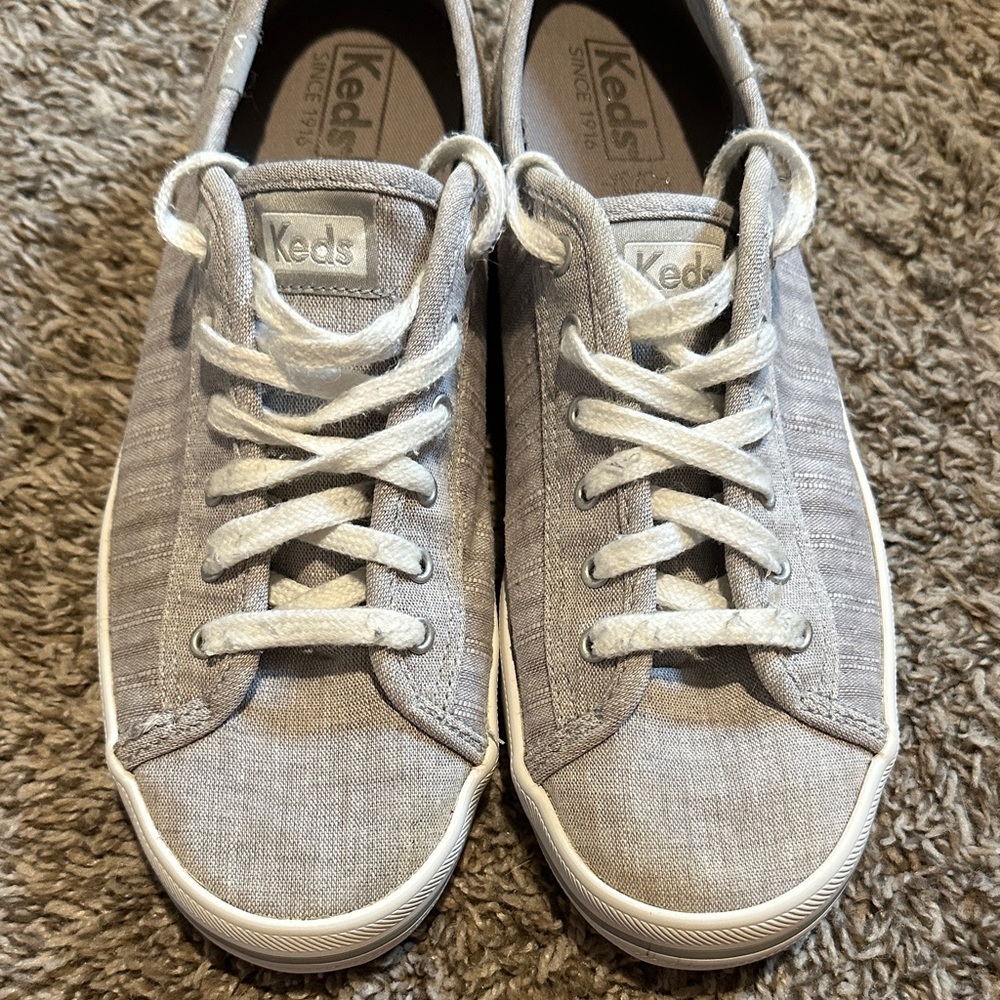 Keds Light Gray Canvas Sneakers